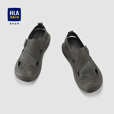 HLA/海澜之家外穿潮流凉鞋时尚有型透气网孔耐磨鞋子男商品大图