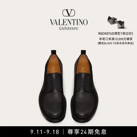 【24期免息】华伦天奴VALENTINO男士 ROMAN STUD 小牛皮德比鞋图片