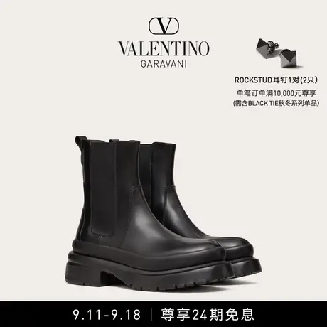【24期免息】华伦天奴VALENTINO男士 ROMAN STUD 小牛皮踝靴靴子图片