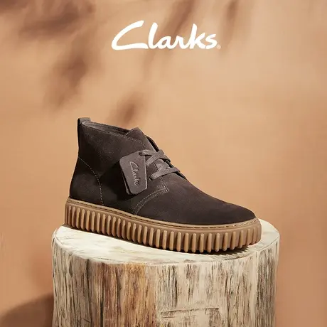 Clarks其乐街头系列沙漠靴男鞋时尚复古潮流高帮饼干鞋图片