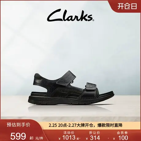 Clarks其乐男士凉鞋夏季时尚潮流休闲鞋舒适魔术贴沙滩鞋男鞋图片