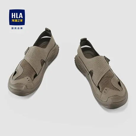 HLA/海澜之家外穿潮流凉鞋时尚有型透气网孔耐磨爸爸鞋子男图片