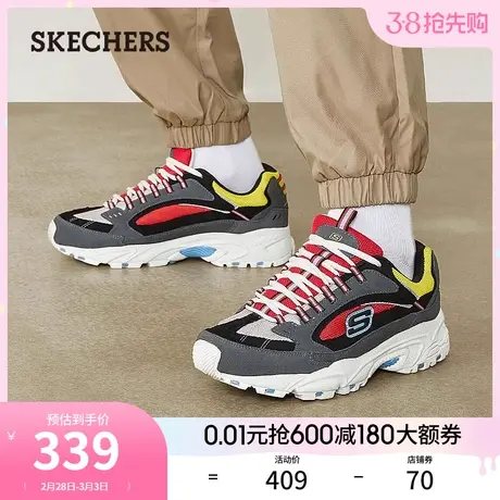 Skechers斯凯奇2024年春季新款男士复古绑带运动鞋潮流个性运动鞋图片