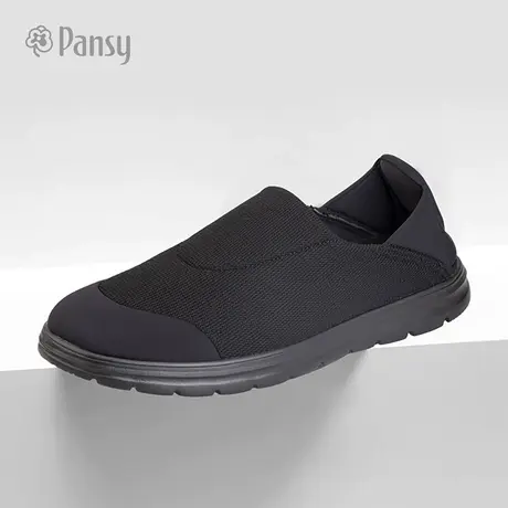 Pansy日本男鞋休闲运动软底透气舒适拇指外翻爸爸一脚蹬乐福鞋商品大图