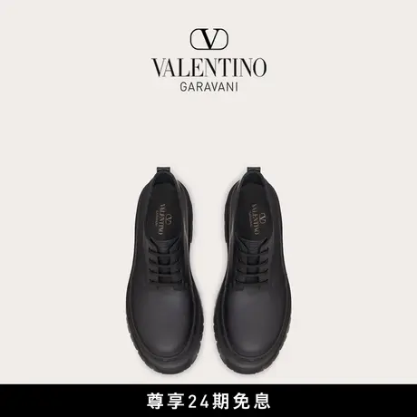 【24期免息】华伦天奴VALENTINO男士 M-WAY ROCKSTUD 皮革德比鞋图片