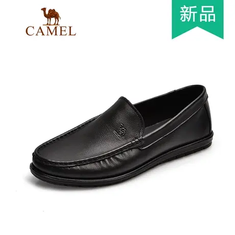 Camel/骆驼男鞋春季新款牛皮透气轻质软底鞋男士套脚皮鞋子图片