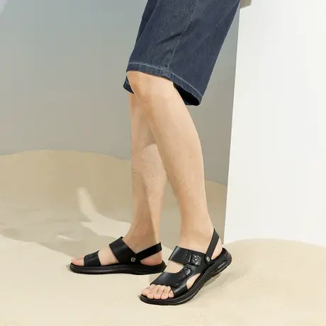 奥康2024夏季新款男鞋休闲舒适沙滩鞋男露趾百搭透气户外两穿凉鞋图片