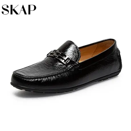 SKAP圣伽步奥莱春季商场同款一脚蹬平跟豆豆鞋男鞋A1G06AA2图片