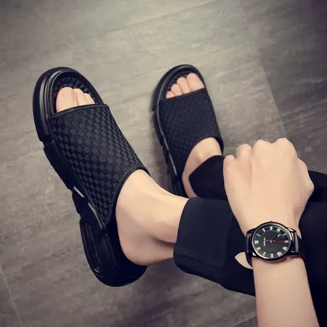 室外凉拖男士越南拖鞋个性夏季凉鞋时尚外穿2023新款韩版潮流网红图片