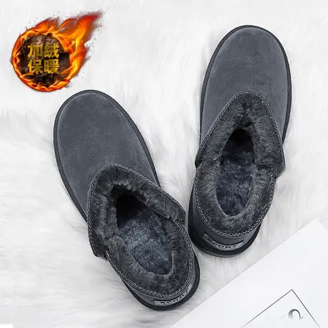 雪地靴男士2023新款冬季防水防滑加绒加厚保暖面包鞋东北高帮棉鞋图片