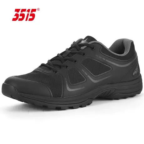 3515强人正品男鞋运动训练鞋黑色跑步鞋耐磨户外跑鞋图片