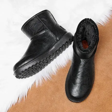 东北雪地靴男士2023新款冬季防水防滑高帮棉鞋加绒加厚保暖面包鞋图片