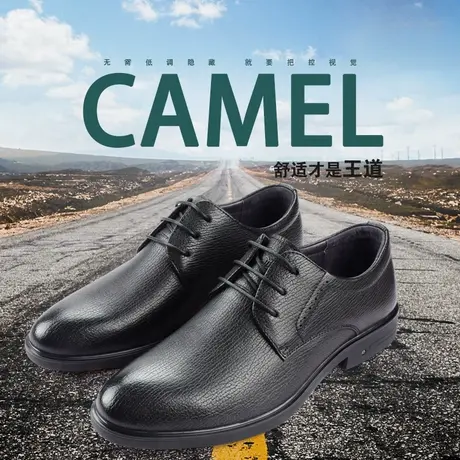 Camel/骆驼男鞋秋季新款真皮商务羊皮舒适休闲时尚皮鞋A293005721图片
